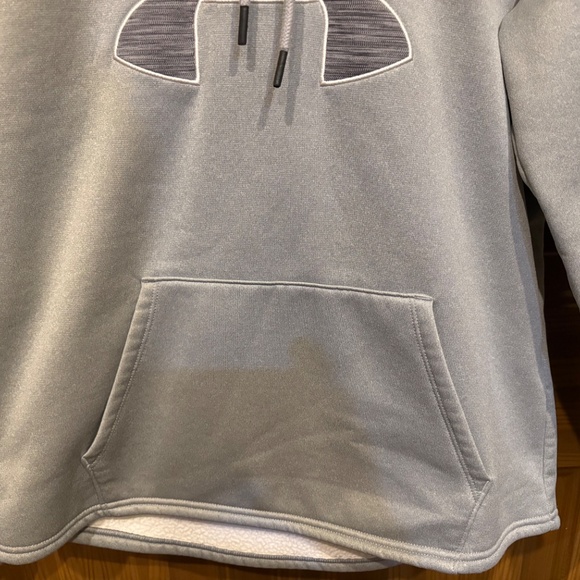 Under Armour Women’s Long Sleeve Pullover Hoodie Sweatshirt V-Neck Gray S - Picture 3 of 4